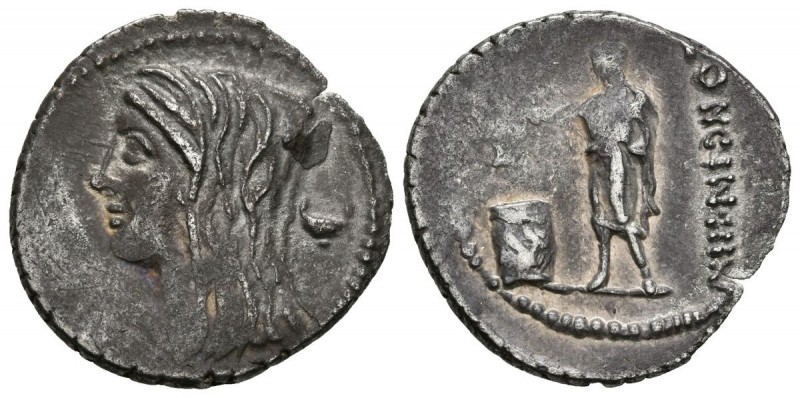 GENS CASSIA. Denario. (Ar. 3,53g/20mm). 55 a.C. Roma. (FFC 561; Crawford 413/1)....
