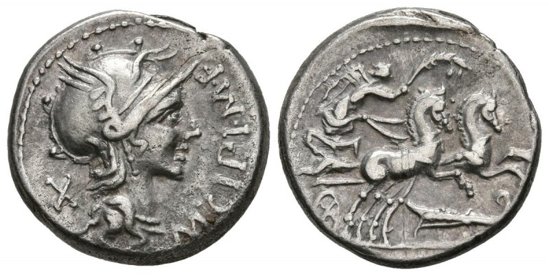 GENS CIPIA. Denario. (Ar. 3,84g/17mm). 115-114 a.C. Ceca incierta. (FFC 563; Cra...