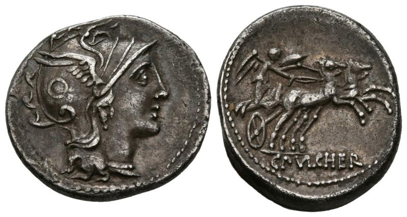 GENS CLAUDIA. Denario. (Ar. 4,06g/19mm). 110-109 d.C. Roma. (FFC 565; Crawford 3...