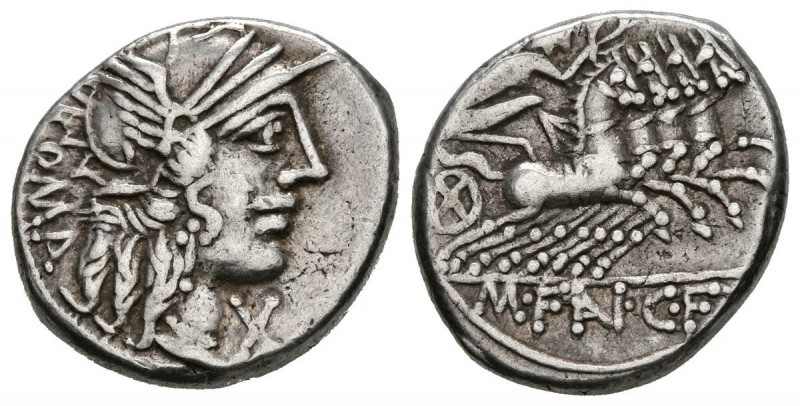 GENS FANNIA. Denario. (Ar. 3,94g/18mm). 123 a.C. Roma. (FFC 705; Crawford 275/1)...