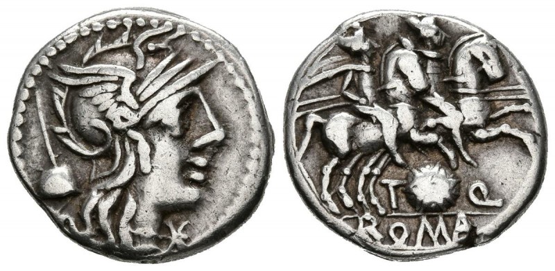 GENS QUINCTIA. Denario. (Ar. 3,86g/18mm). 126 a.C. Roma. (FFC 1084; Crawford 267...