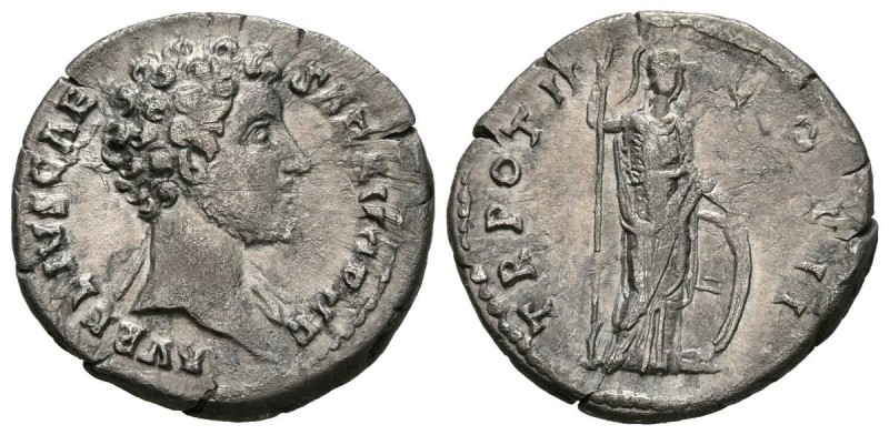 MARCO AURELIO. Denario. (Ar. 2,83g/19mm). 148-149 d.C. Roma. (RIC 444). Anv: Bus...