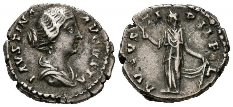 FAUSTINA II. Denario. (Ar. 3,27g/18mm). 154-157 d.C. Roma. (RIC 495 var). Anv: B...