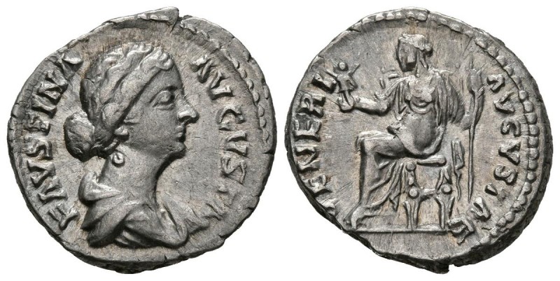 FAUSTINA II. Denario. (Ar. 3,48g/18mm). 161-175 d.C. Roma. (RIC 721). Anv: Busto...