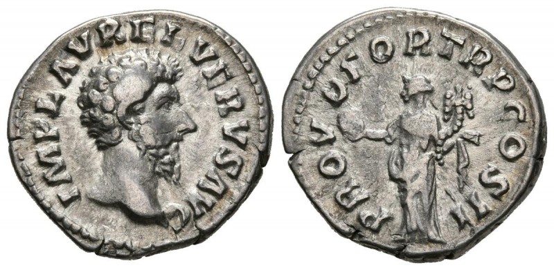 LUCIO VERO. Denario. (Ar. 3,14g/18mm). 161 d.C. Roma. (RIC 463). Anv: Busto de L...