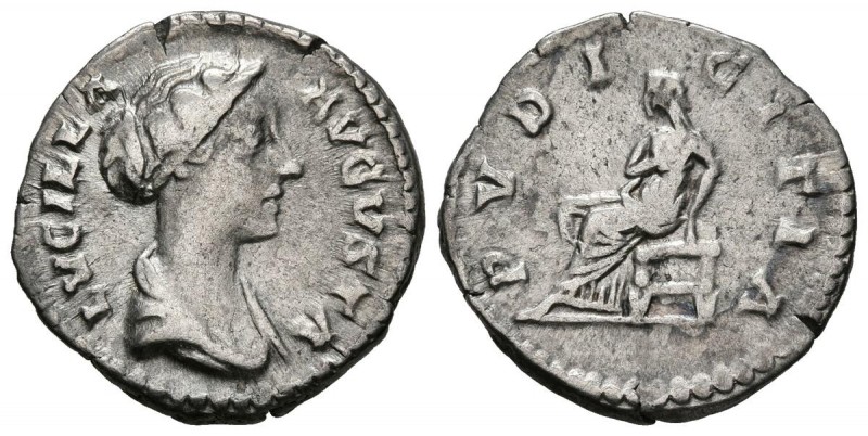 LUCILLA. Denario. (Ar. 2,40g/18mm). 164-169 d.C. Roma. (RIC 781). Anv: Busto dra...