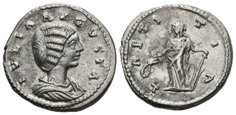 JULIA DOMNA. Denario. (Ar. 3,02g/19mm). 196-202 d.C. Laodicea. (RIC 641). Anv: B...