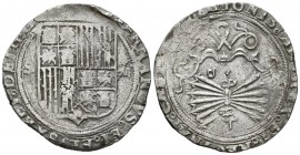 REYES CATÓLICOS (1474-1504). 4 Reales. (Ar. 13,63g/32mm). S/D. Sevilla. (Cal-2019-564). Leyenda del reverso, empieza a las 3h. MBC+.