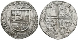 FELIPE II (1556-1598). 8 Reales. (Ar. 27,34g/37mm). S/D (antes de 1588). Sevilla. (Cal-2019-720). EBC-. Magnífico ejemplar