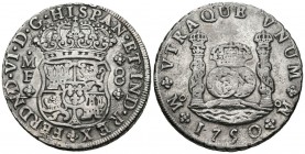 FERNANDO VI ( 1746-1759). 8 Reales. (Ar. 26,99g/39mm). 1750. México. MF. (Cal-2019-474). MBC. Abrillantada.