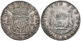 CARLOS III ( 1759-1788). 8 Reales. (Ar. 27,01g/39mm). 1769. Lima. JM. (Cal-2019-1029). EBC-. Precioso tono.