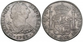 CARLOS III (1759-1788). 8 Reales. (Ar. 26,75g/39mm). 1783. México. FF. (Cal-2019-1124). MBC+.