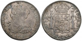 CARLOS III (1759-1788). 8 Reales. (Ar. 26,96/39mm). 1786. México. FM. (Cal-2019-1129). MBC+.