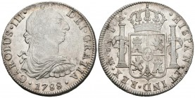 CARLOS III (1759-1788). 8 Reales. (Ar. 26,95/39mm). 1788. México. FM. (Cal-2019-1132). MBC+.
