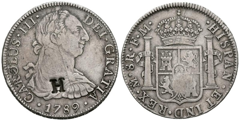 CARLOS III (1759-1788). 8 Reales. (Ar. 26,87/39mm). 1789. México. FM. (Cal-2019-...