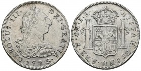 CARLOS III (1759-1788). 8 Reales. (Ar. 26,92/41mm). 1773. Potosí. JR. (Cal-2019-1169). EBC-.