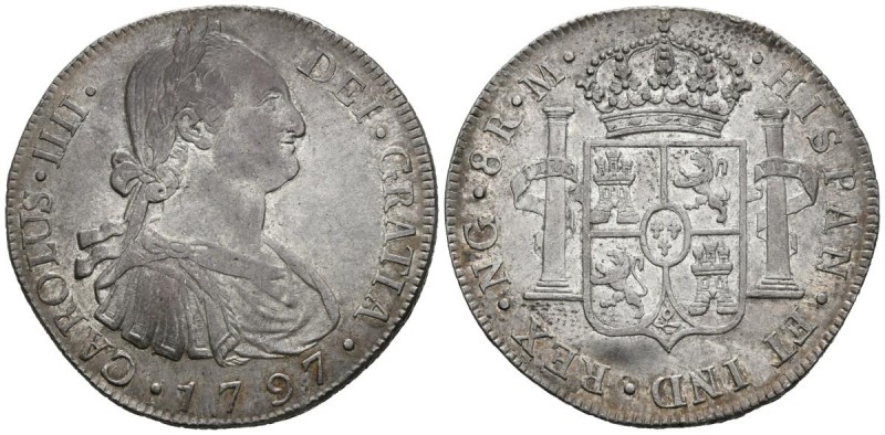 CARLOS IV (1788-1808). 8 Reales. (Ar. 26,91/39mm). 1797. Guatemala. M. (Cal-2019...