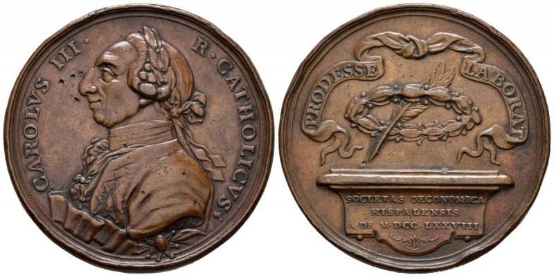 CARLOS III (1759-1788). Premio de la Real Sociedad Económica Sevillana de Amigos...