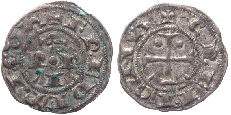 Cremona - Comune a nome di Federico II (1220-1250) Denaro con croce patente con ...