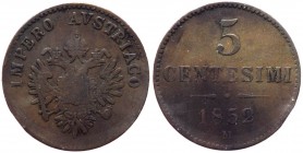 Lombardo Veneto - Milano - Francesco Giuseppe I d'Asburgo Lorena (1848-1866) 5 Centesimi del II° tipo 1852 - Gig. 30 - Cu
MB+

Shipping only in Ita...