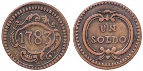 Modena - Ercole III (1780-1796) 1 Soldo 1783 - MIR 866 - Cu gr. 1,88 
BB+

Shipping only in Italy