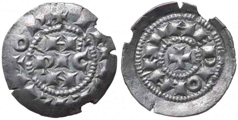 Milano - Enrico II di Sassonia (1004-1024) Denaro scodellato - MIR 44 - Ag gr. 1...