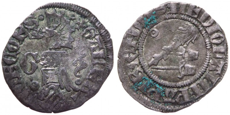 Milano - Galeazzo II Visconti (1354-1378) Sesino tipo con anellino con punto e g...