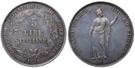 Milano - Governo Provvisorio della Lombardia (1848) 5 lire 1848 tipo con rami corti stella lontana e base sottile - Gig. 3 - Ag 
BB

Shipping only ...