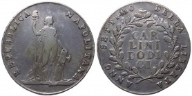 Napoli - Repubblica Napoletana (1799) Piastra da 12 carlini 1799 Anno VII - Gig. 1 - Ag
qBB

Shipping only in Italy