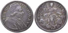 Stato Pontificio - Roma - Benedetto XIV (Prospero Lorenzo Lambertini) 1740-1758 Doppio Giulio Anno XV 1754 - Munt. 51b - R - Ag gr. 5,25 
BB+

Ship...