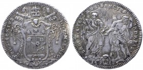 Stato Pontificio - Roma - Pio VI (Giovanni Angelo Braschi) 1775-1799 Testone del tipo con S. Pietro e S. Andrea 1786 Anno XI - Munt. 29a - R - Ag - pe...