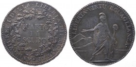 Torino - Repubblica Piemontese (1798-1799) 1/4 di Scudo 1789/1799 Anno VII - Gig. 2 - R2 MOLTO RARO - Ag - conservazione insolita
SPL

Shipping onl...