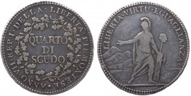 Torino - Repubblica Piemontese (1798-1799) 1/4 di Scudo 1789/1799 Anno VII - Gig. 2 - R2 MOLTO RARO - Ag
qBB

Shipping only in Italy