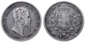 Vittorio Emanuele II (1849-1861) 50 Centesimi 1860 - Zecca di Milano - Gig. 87 - NC - Ag
qBB

Shipping only in Italy