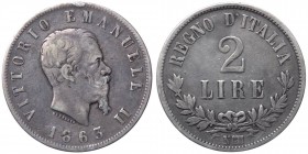 Vittorio Emanuele II (1861-1878) 2 Lire "Valore" 1863 - Zecca di Napoli - Gig. 58 - NC - Ag 
qBB

Shipping only in Italy