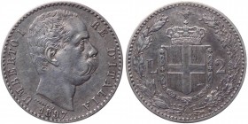 Umberto I (1878-1900) 2 Lire 1897 del II° tipo - Zecca di Roma - Gig. 32 - NC - Ag
BB

Shipping only in Italy