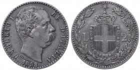 Umberto I (1878-1900) 2 Lire 1898 del II° tipo - Zecca di Roma - Gig. 33 - R - Ag
BB

Shipping only in Italy