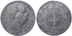Umberto I (1878-1900) 2 Lire 1899 del II° tipo - Zecca di Roma - Gig. 34 - NC - Ag
MB+

Shipping only in Italy