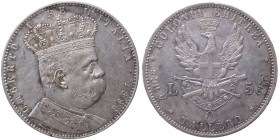 Eritrea - Umberto I (1890-1896) 5 Lire o Tallero 1896 - Zecca di Roma - Gig. 2 - R - Ag
BB

Shipping only in Italy