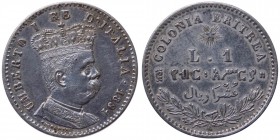 Eritrea - Umberto I (1890-1896) 1 Lira o 2/10 di Tallero 1891 - Zecca di Roma - Gig. 6 - NC - Ag
qSPL

Shipping only in Italy