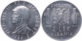 Albania - Vittorio Emanuele III (1900-1943) 2 Lek 1939 Anno XVIII - Gig. 3 - Ac-Ni
qFDC

Shipping only in Italy