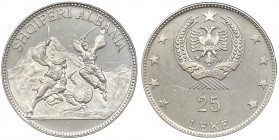 Albania - Moneta Commemorativa - Repubblica popolare di Albania (dal 1946) 25 Leke 1970 commemorativa del 500° anniversario della morte di Giorgio Cas...