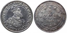 Belgio - Moneta Commemorativa - Baldovino di Belgio (1951-1993) 5 Ecu 1987 commemorativo del 30° anniversario del Trattato di Roma firmati il 25 marzo...