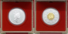 Canada - Moneta Commemorativa - Elisabetta II (dal 1952) 15 Dollari 2001 commemorativo del calendario cinese con l'anno del serpente - KM 415 - Ag - P...