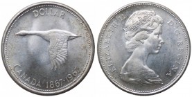 Canada - Moneta Commemorativa - Elisabetta II (dal 1952) 1 Dollaro 1967 commemorativo del 100&deg; anniversario della confederazione canadese- KM 70 -...