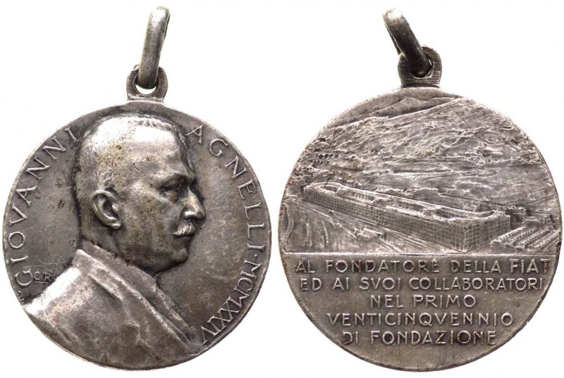 Medaglia emessa nel 1924 commemorativa del primo Venticinquennio di fondazione d...