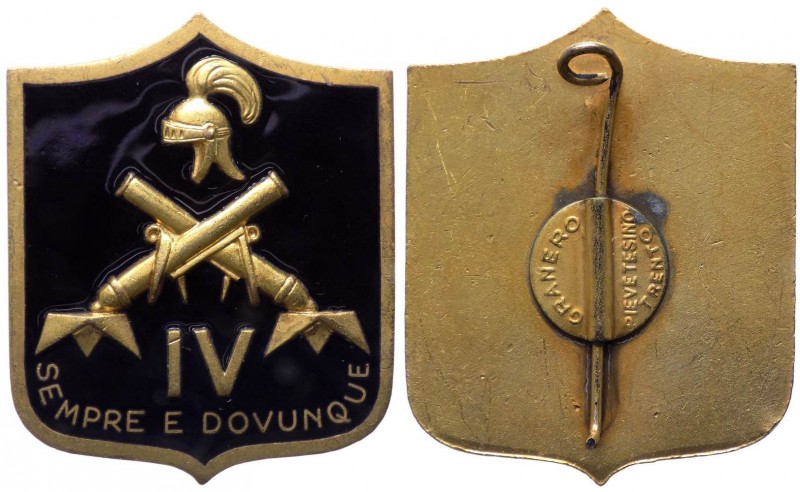 Tema militare - Spilla con il motto dell'Artiglieria "Sempre e dovunque" - AE co...