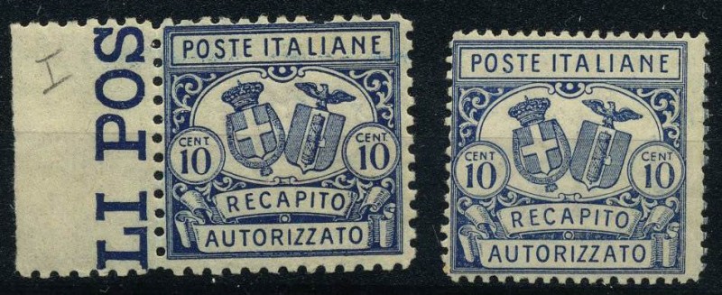 ITALIA REGNO - Recapito Autorizzato - 1928 Stemmi in ovale - (1/2)
(**)/Nuovi s...