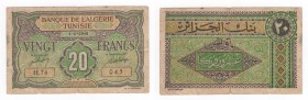 Algeria - Banca dell'Algeria - 20 Franchi 04/06/1948 - Serie H74 n°045 - P103 - Pieghe / Strappi / Macchie 
n.a.

Shipping only in Italy