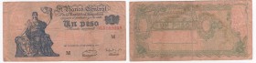 Argentina - Repubblica federale Argentina (dal 1861) - 1 peso - emissione del 1949/1950 - N°serie: 05,510,933 M1 - Pick#257 
BB

Worldwide shipping...